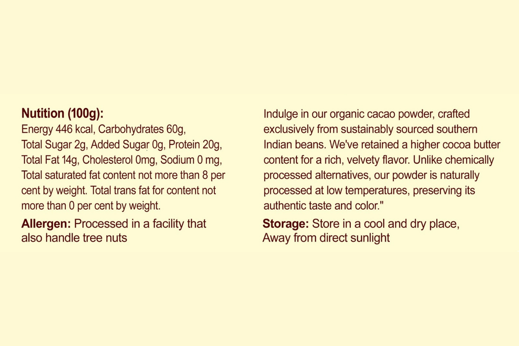 KAABAAY Organic Non-Alkalized Cacao Powder 200gm