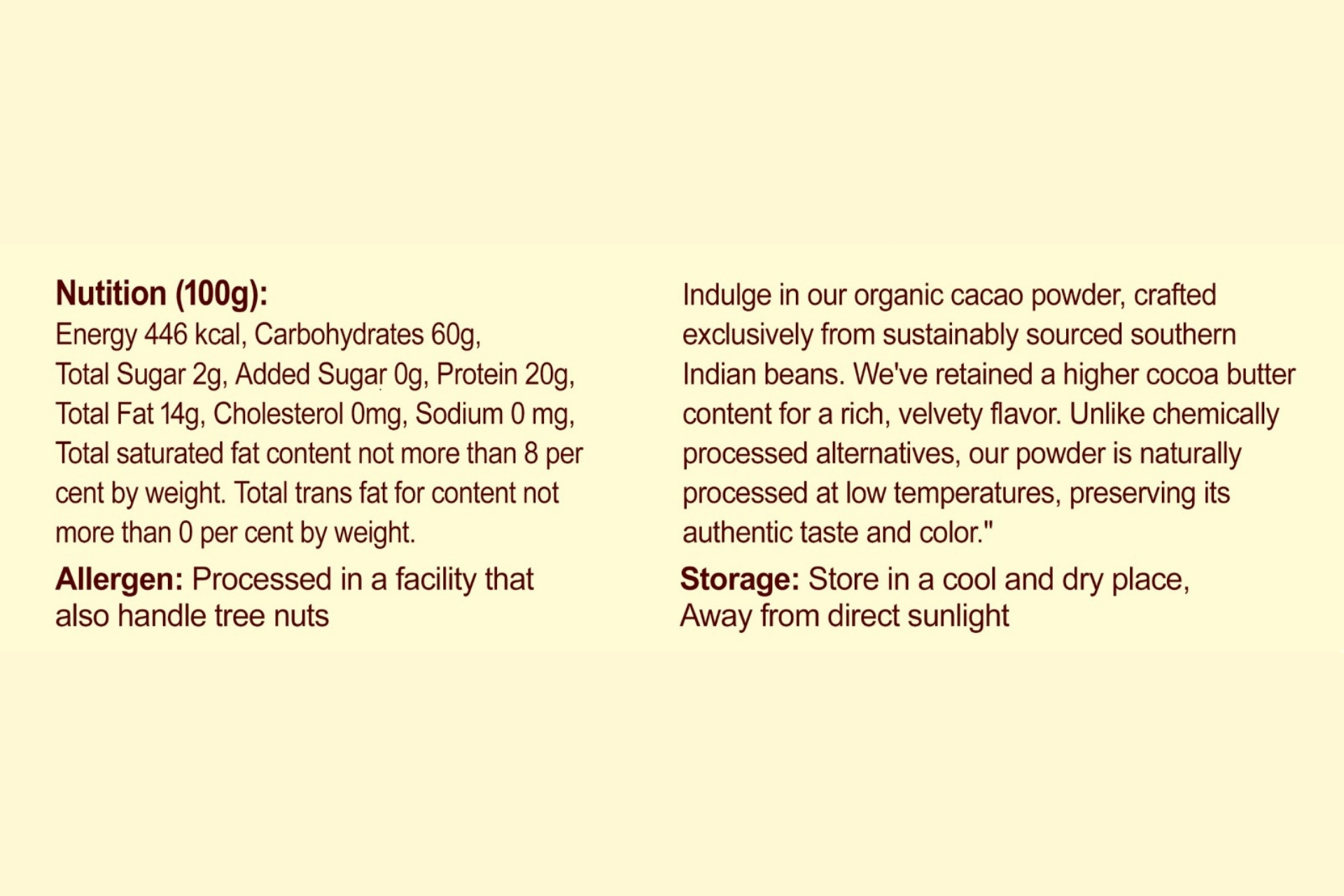 KAABAAY Organic Non-Alkalized Cacao Powder 200gm