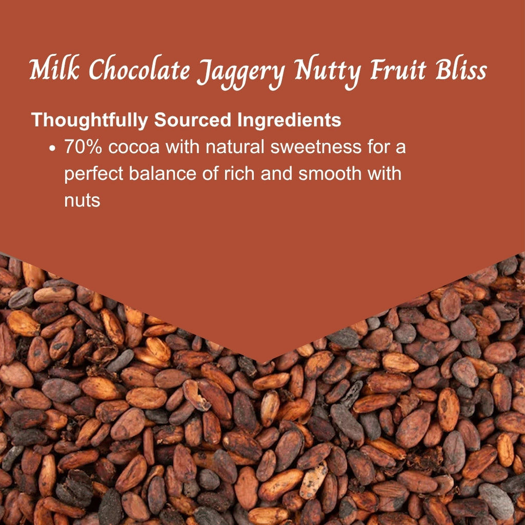 Milk Chocolate 40% Jaggery Nutty Fruity Bliss