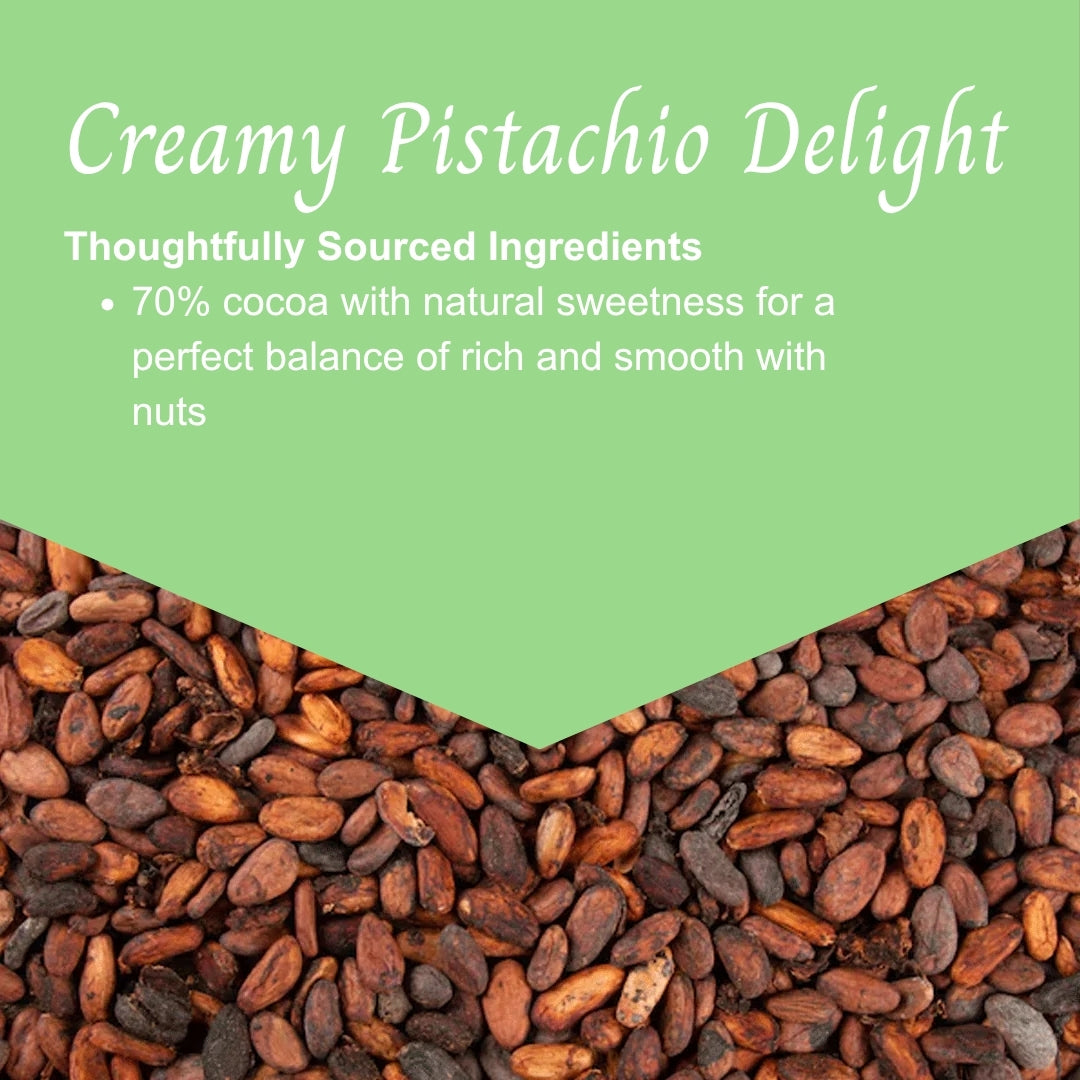 Milk chocolate 40% Creamy Pistachio Delight Bar