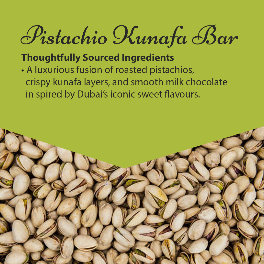 Pistachio Kunafa chocolate 250gm